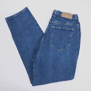 Riders Vintage High Waist Tapered Blue Denim 100% Cotton Mom Jeans 28x28